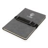 Carnet de notes A5 en PU avec porte téléphone et porte stylo