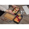 Bento 'Mihara', noir, avec couvercle en bambou