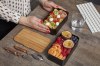 Bento 'Mihara', noir, avec couvercle en bambou