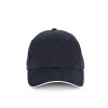 Casquette en coton biologique à sandwich contrasté - 6 panneaux