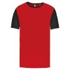 Maillot manches courtes bicolore unisexe