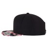 Casquette snapback motif fleuri