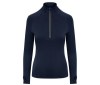 Tee-shirt de sport femme col zippé