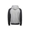 Sweat capuche manches contrastées