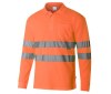 Polo manches longues haute visibilité en coton/polyester
