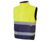 Bodywarmer matelassé bicolore haute visibilité