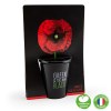 Pot black "green is the new black" - coquelicot