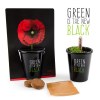 Pot black "green is the new black" - coquelicot