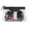 Trousse zippée transparente 185 x 120 x 60 mm en PU