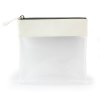 Trousse zippée transparente 185 x 180 x 20 mm en PU