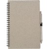 Carnet à spirale en fibre de paille avec couverture en PP Massimo