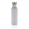 Bouteille en acier inoxydable avec couvercle en bambou