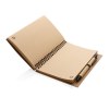 Cahier à spirales kraft avec stylo