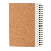 Cahier à spirales en liège avec stylo