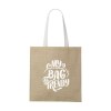 Sac cabas résistant et durable en jute (320 g/m²), avec intérieur laminé et anses longues en coton tissé