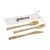 Ensemble de couverts en bambou naturel
