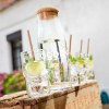 Elégante carafe en verre avec un bouchon en liège