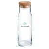 Elégante carafe en verre avec un bouchon en liège