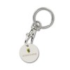 PORTE-CLE MOUSQUETON METAL AVEC JETON EN BIO-COMPOSITE BIOPLAST(r)