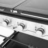 Plancha gaz 4 brûleurs sur desserte