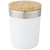 Gobelet Lagan de 330 ml en acier inoxydable avec isolation par le vide et couche de cuivre, avec couvercle en bambou