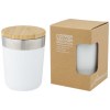 Gobelet Lagan de 330 ml en acier inoxydable avec isolation par le vide et couche de cuivre, avec couvercle en bambou