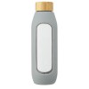 Bouteille Tidan de 600 ml en verre borosilicate avec grip en silicone