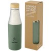Bouteille Hulan de 540 ml en acier inoxydable avec  cuivre et isolation par le vide avec couvercle en bambou