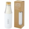 Bouteille Hulan de 540 ml en acier inoxydable avec  cuivre et isolation par le vide avec couvercle en bambou