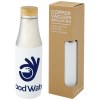 Bouteille Hulan de 540 ml en acier inoxydable avec  cuivre et isolation par le vide avec couvercle en bambou