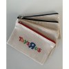 Trousse coton JAIPUR 230 Ecru / Bleu foncé