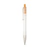HARLAN. Stylo en rPET avec bouton coloré