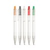 HARLAN. Stylo en rPET avec bouton coloré