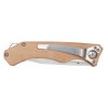 Couteau de poche en bois Dave avec clip de ceinture