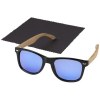 Lunettes de soleil polarisées miroir Hiru en rPET/bois dans coffret cadeau