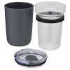 Gobelet en verre Bello de 420 ml avec paroi extérieure en plastique recyclé