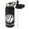 Bouteille de sport isotherme Supra 1 l avec couche de cuivre et 2 couvercles