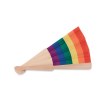 BOWFAN - Eventail en bois arc-en-ciel