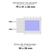 SOKETTO - CHARGEUR SECTEUR TURBO 2USB 2.4A - BLANC