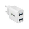 SOKETTO - CHARGEUR SECTEUR TURBO 2USB 2.4A - BLANC