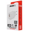 KAKUSHIN - PRISE SECTEUR GAN 20W USB TYPE-C PD + USB-A QC3.0 - BLANC