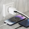 KAKUSHIN - PRISE SECTEUR GAN 20W USB TYPE-C PD + USB-A QC3.0 - BLANC