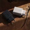 KAKUSHIN - PRISE SECTEUR GAN 20W USB TYPE-C PD + USB-A QC3.0 - BLANC