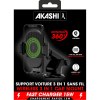 YUDOSHA - SUPPORT VOITURE AVEC CHARGE RAPIDE SANS FIL 15W ET 2 SYSTÈMES DE FIXATION