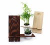 Support téléphone bois avec plante
