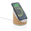 Enceinte 5W en bamboo avec chargeur sans fil 15W Ovate