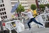 Parapluie 21 automatique rPET 190T et bambou Impact AWARE™