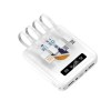 HEIHO - BATTERIE DE SECOURS AVEC 4 CABLES - 10 000 MAH BLANC