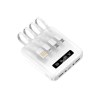 HEIHO - BATTERIE DE SECOURS AVEC 4 CABLES - 10 000 MAH BLANC