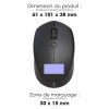 CHUZUMO - SOURIS ÉCO SANS FIL DOUBLE DONGLE (USB-A + USB-C)